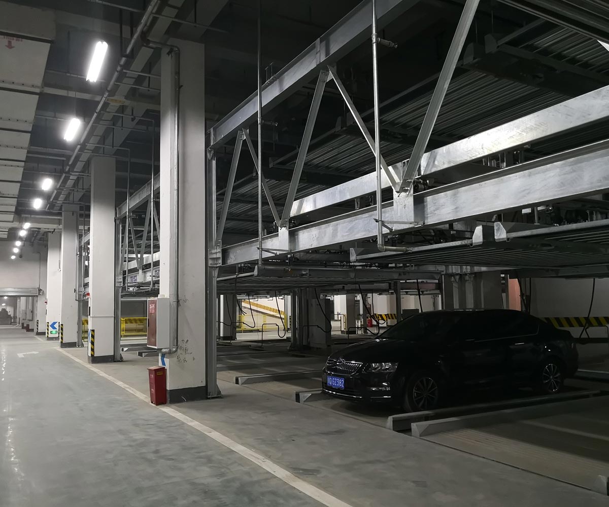 廣西負一正二地坑PSH3-D1三層升降橫移立體車庫設備