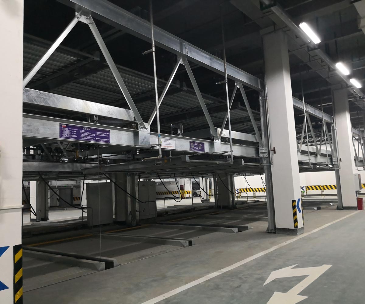 榕江縣負二正三地坑式PSH5-D2五層升降橫移立體車庫設備